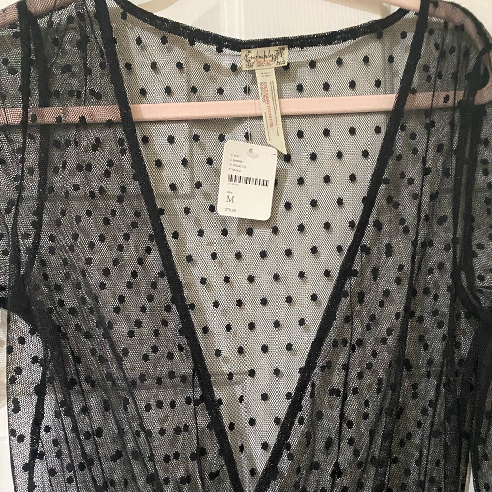 Free People Intimate. Sheer polka dot dress.
